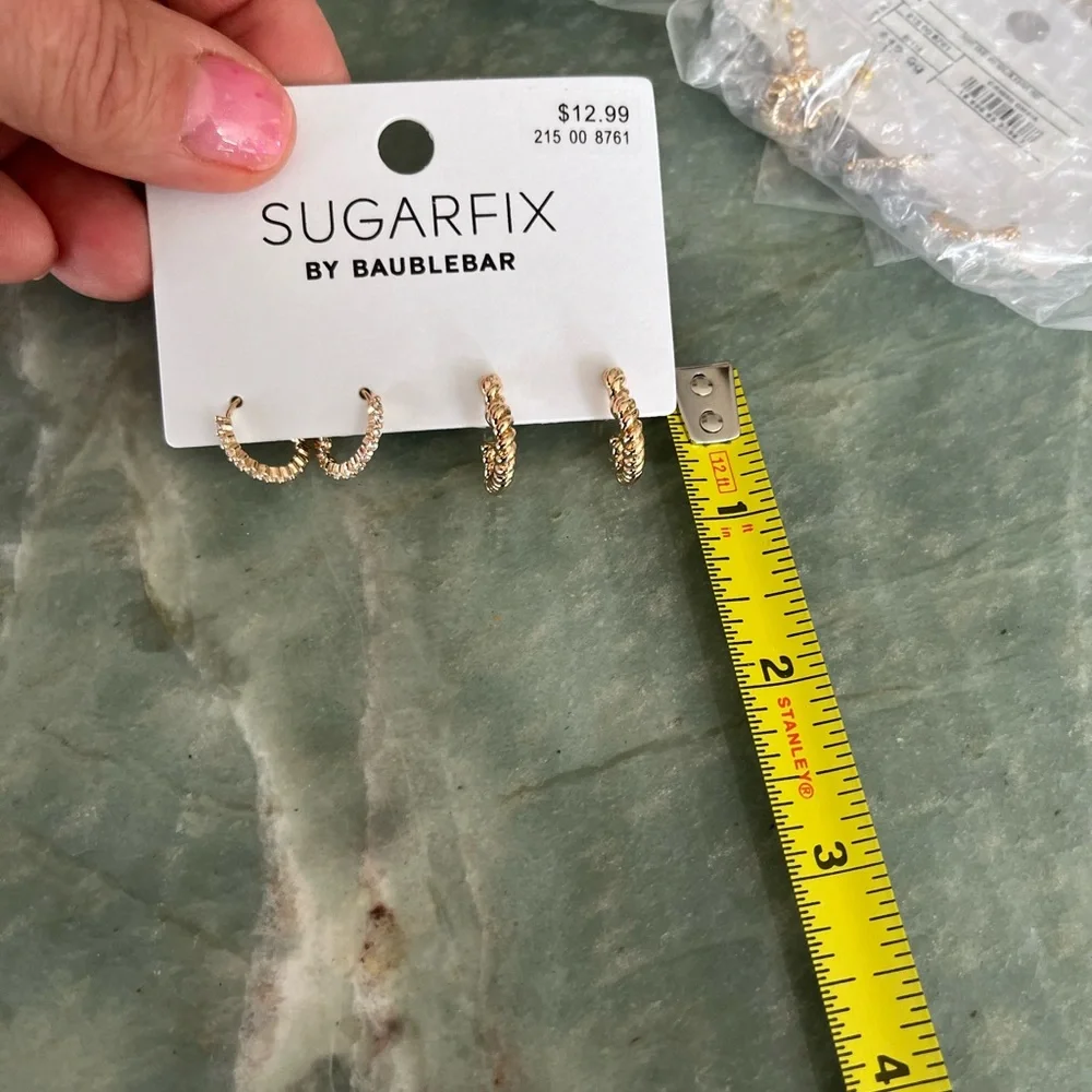 BaubleBar Sugarfix Earrings Set NWT - Picture 3 of 4